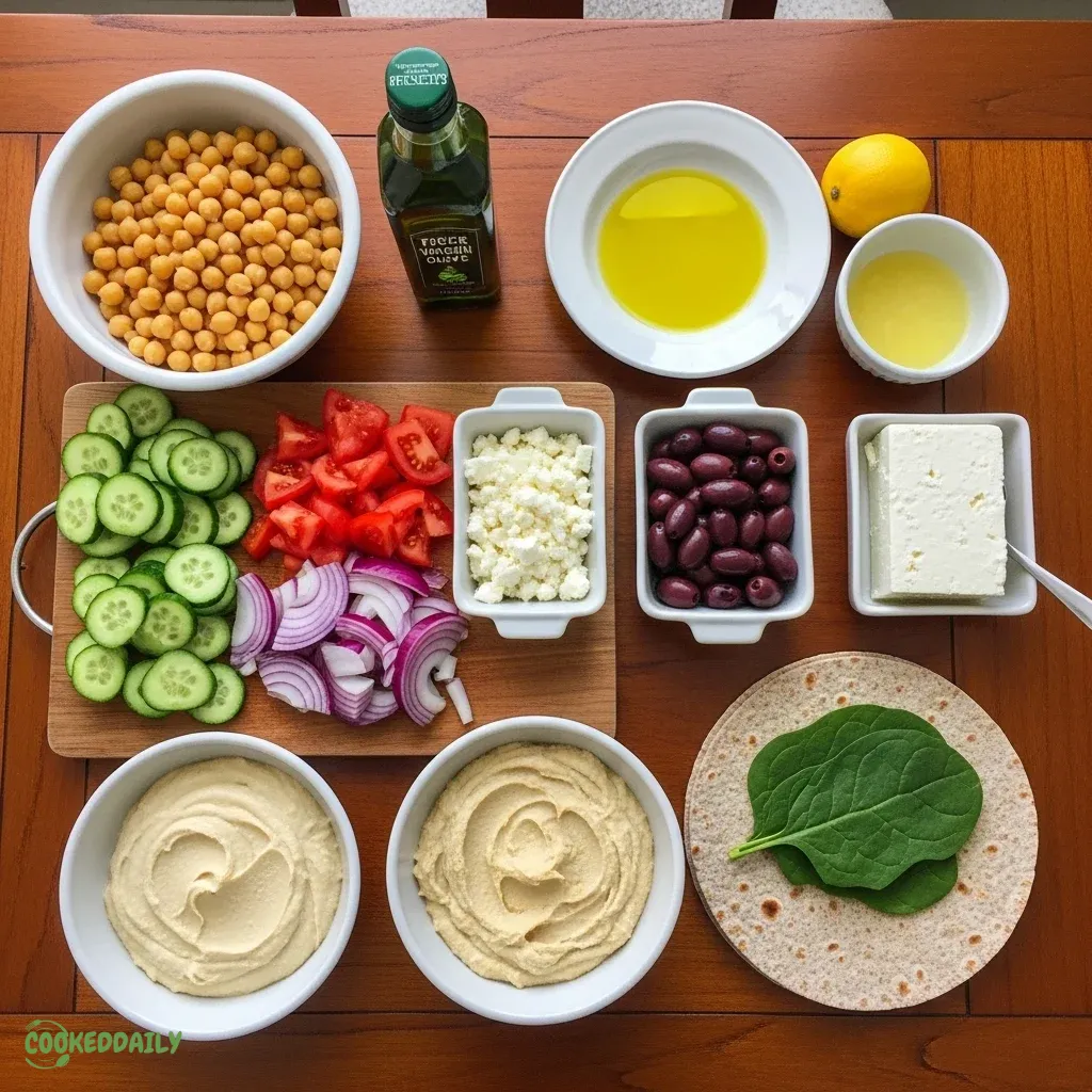 Greek Chickpea Wraps 9 Greek Chickpea Wraps