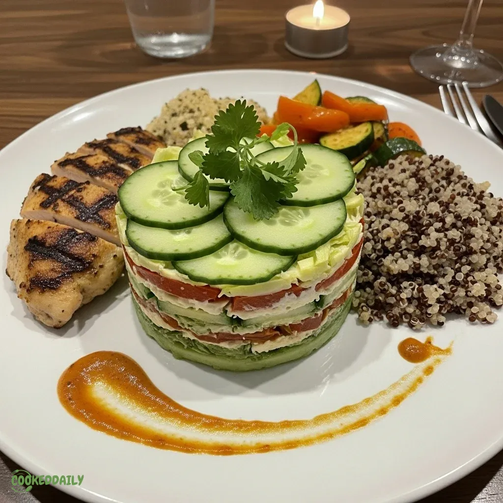 Layered Cucumber Wedge Salad 8 Layered Cucumber Wedge Salad