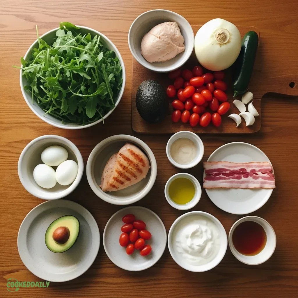 Creamy Arugula Cobb Salad 9 Creamy Arugula Cobb Salad
