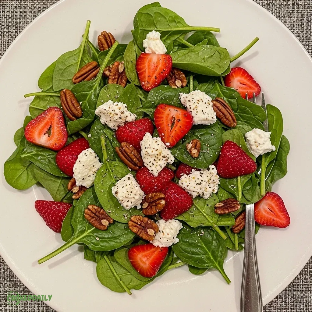 Healthy Strawberry Spinach Salad 5 Strawberry Spinach Salad