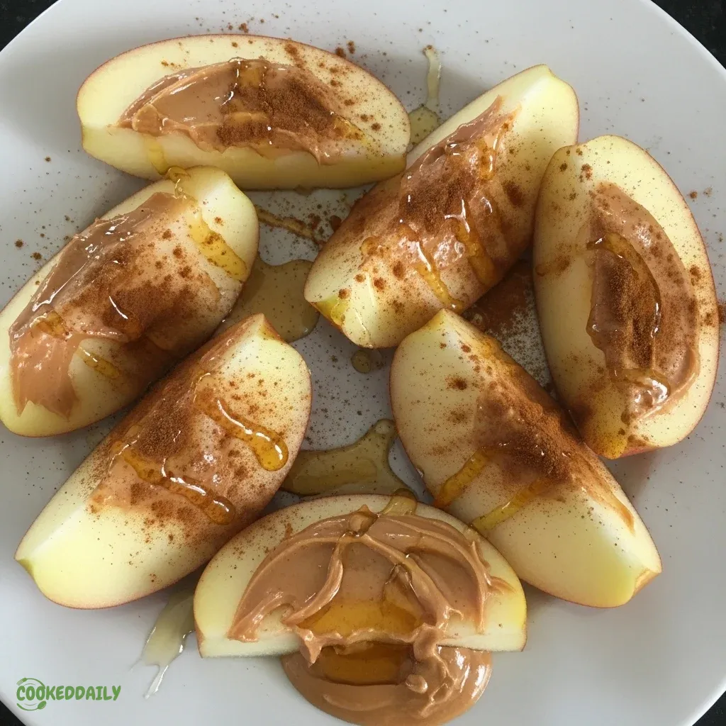Apple Slices with Peanut Butter and Cinnamon 5 Apple Slices with Peanut Butter and Cinnamon