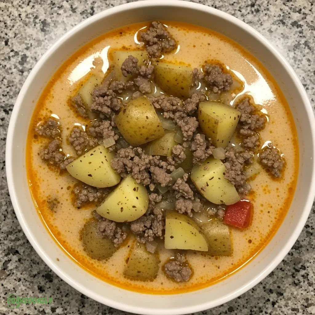 Crockpot Potato Hamburger Soup 5 Crockpot Potato Hamburger Soup