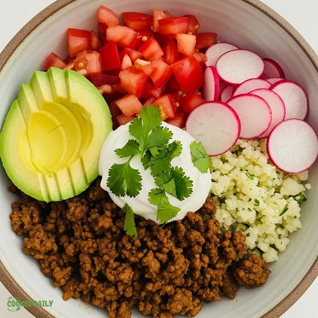 Keto Beef Burrito Bowl 5 Keto Beef Burrito Bowl