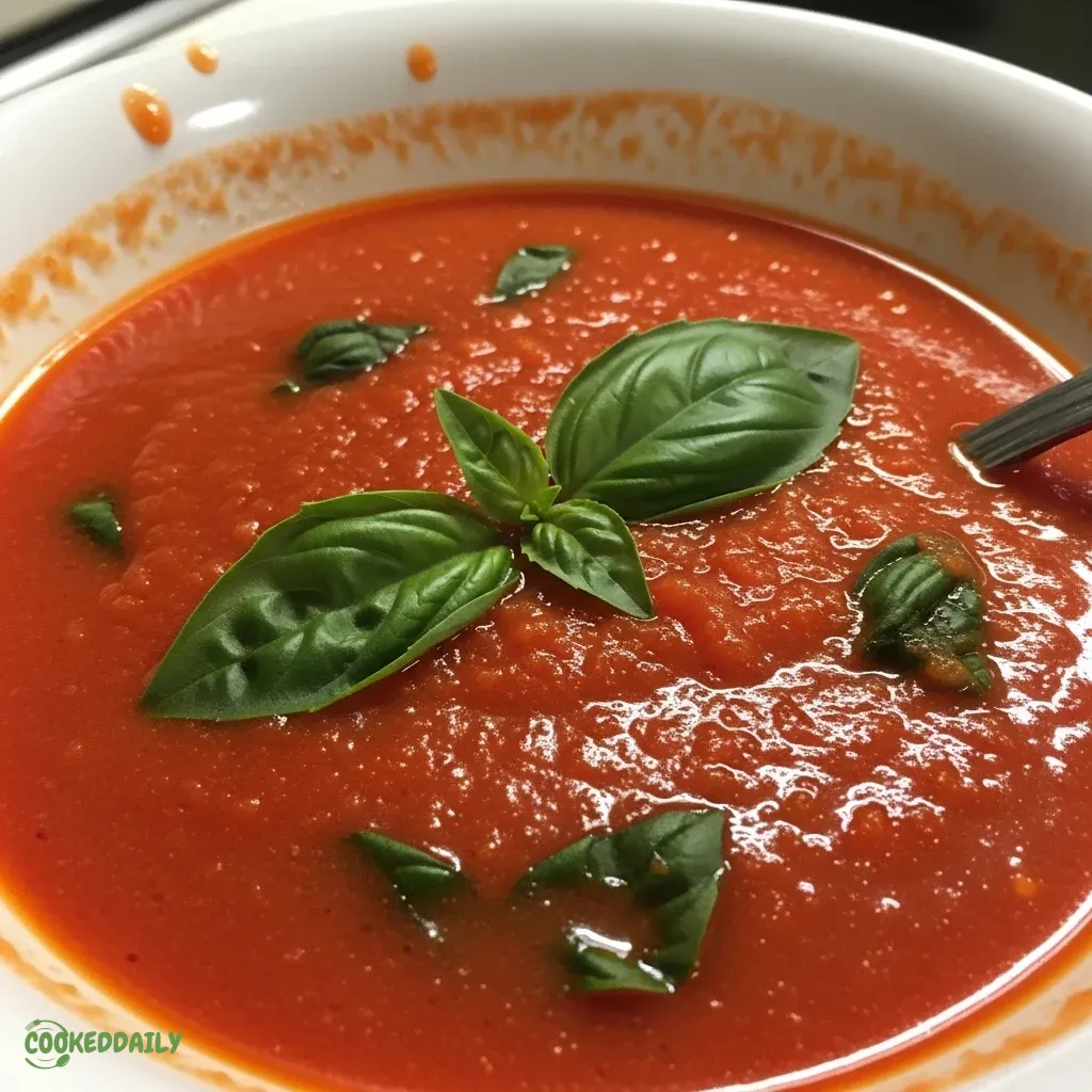 Tomato Basil Soup 5 Tomato Basil Soup