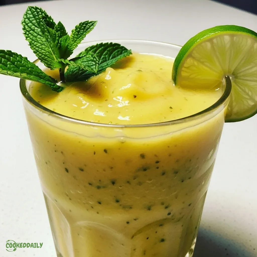 Pineapple Mint Smoothie 5 Pineapple Mint Smoothie