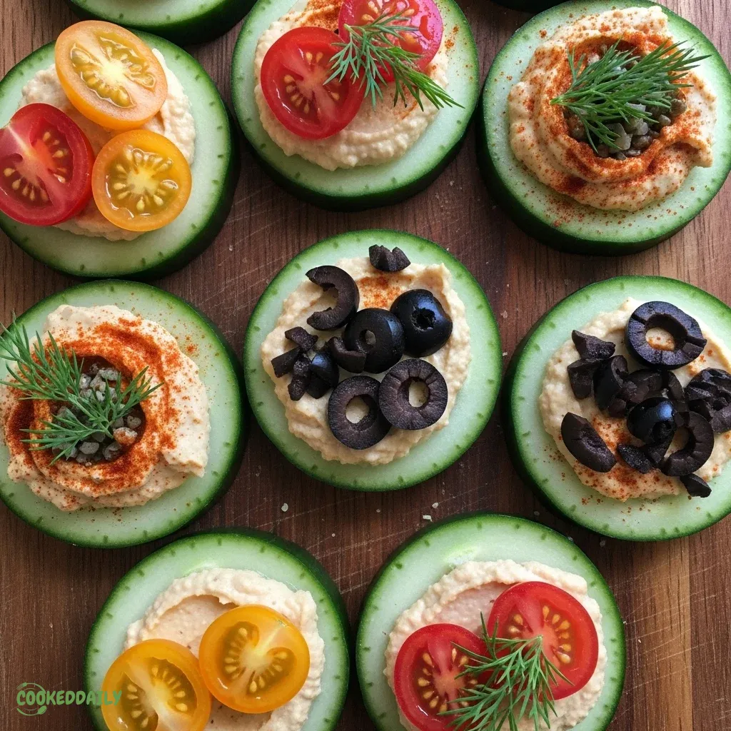 Hummus and Cucumber Bites 5 Hummus and Cucumber Bites