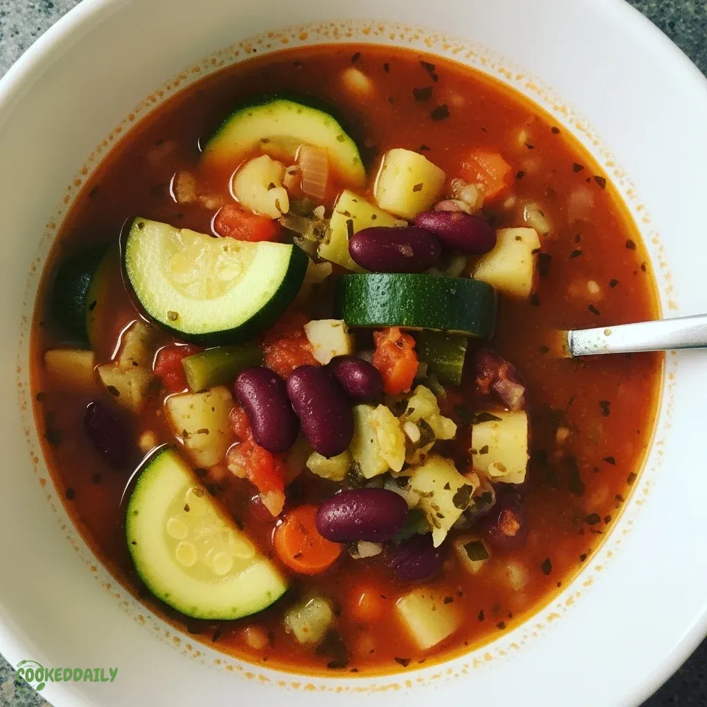 Vegan Vegetable Minestrone 5 Vegan Vegetable Minestrone