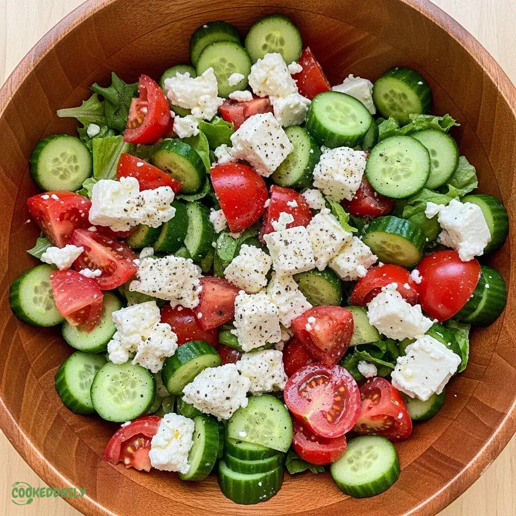 Fresh Vegetarian Mediterranean Salad 5 Vegetarian Mediterranean Salad