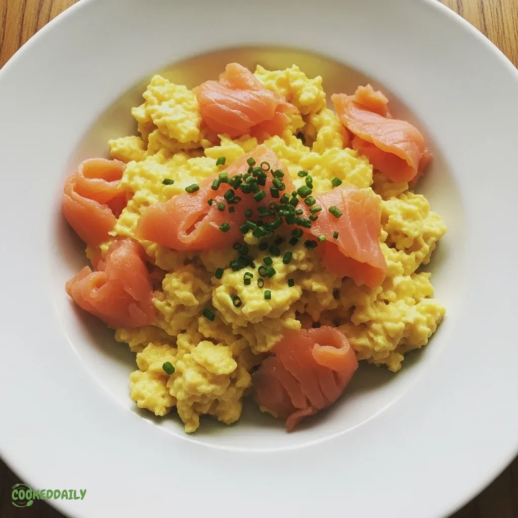 Scrambled Eggs with Smoked Salmon 5 Scrambled Eggs with Smoked Salmon
