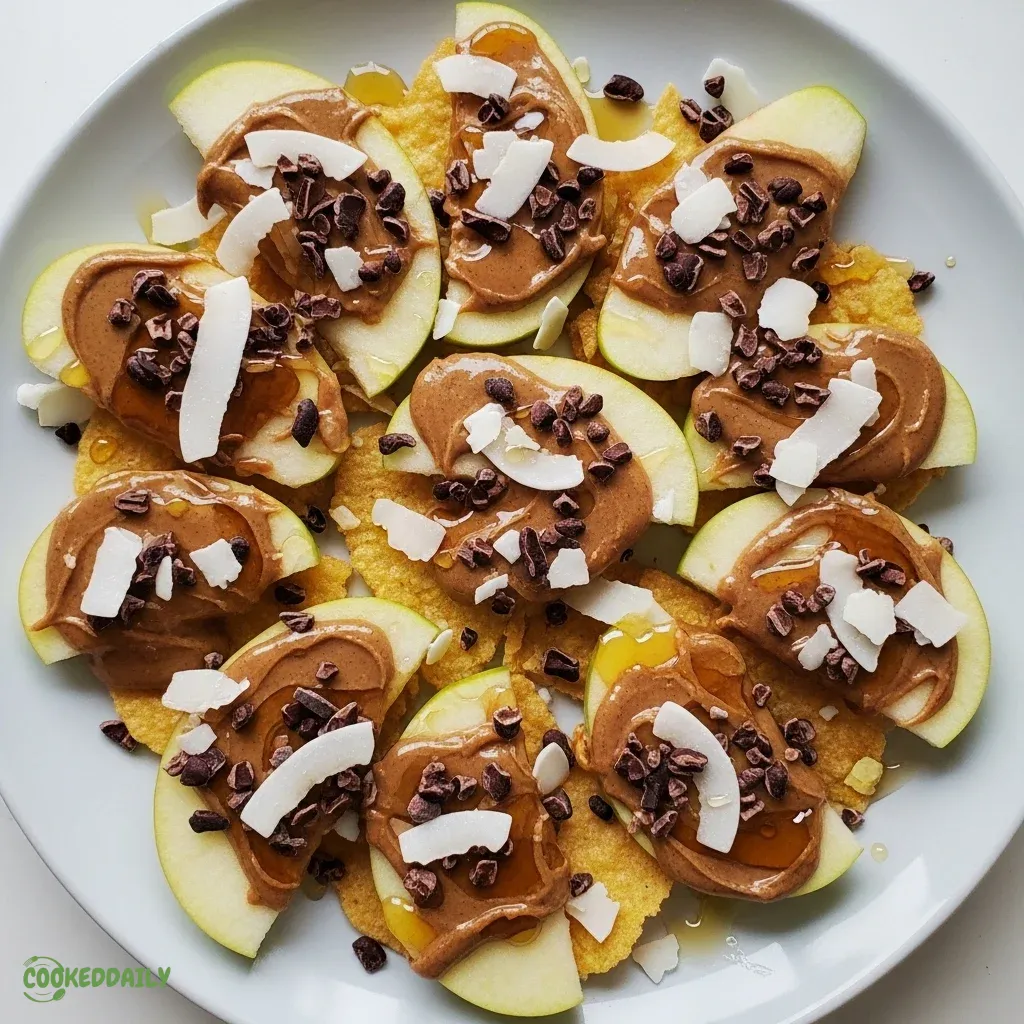 Apple Nachos with Nut Butter 5 Apple Nachos with Nut Butter