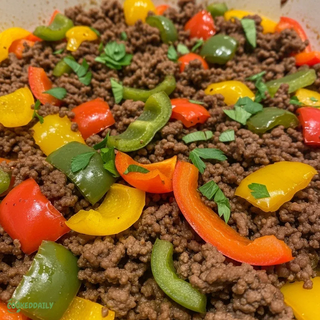 Keto Beef Skillet with Bell Peppers 5 Keto Beef Skillet with Bell Peppers