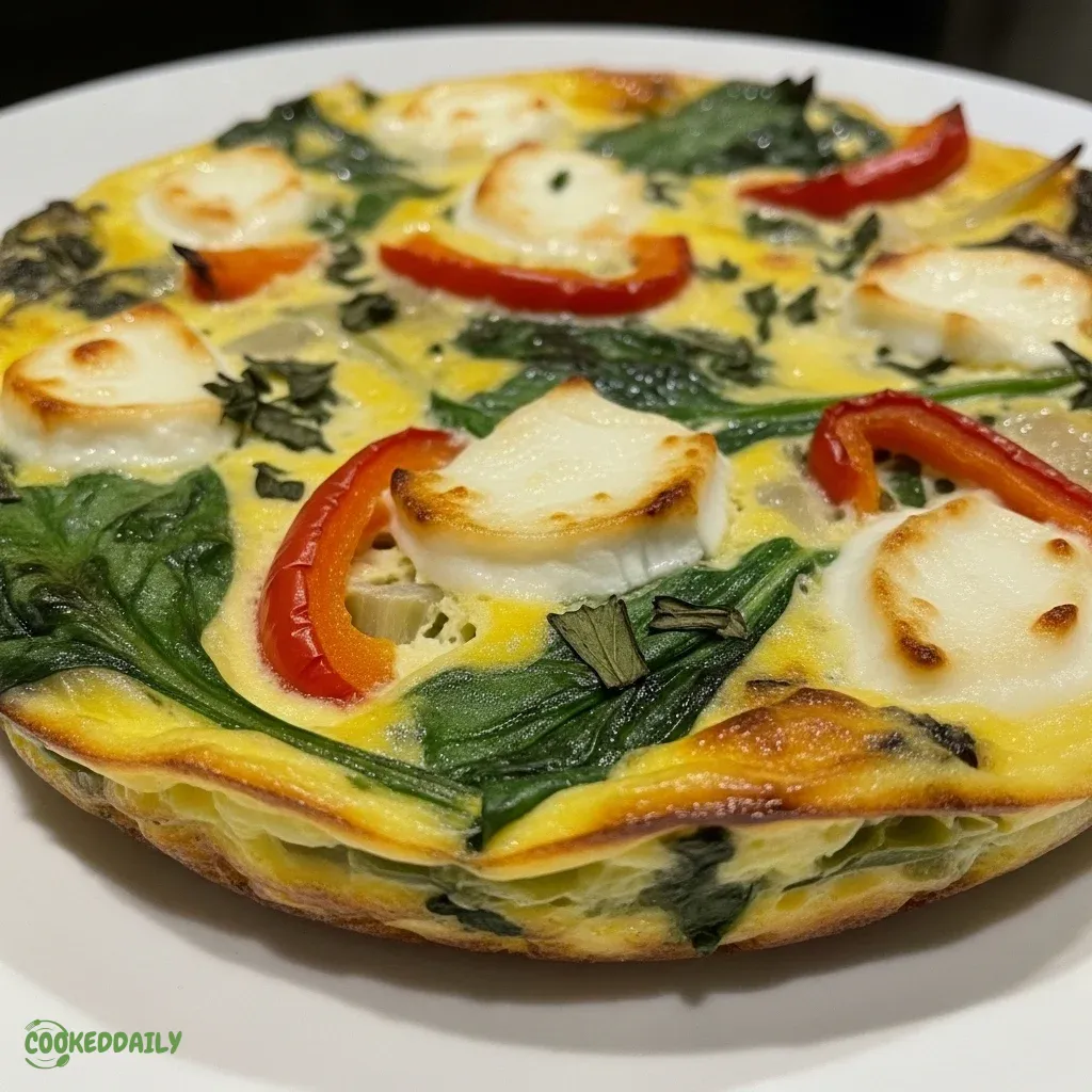Vegetable Frittata with Goat Cheese 5 Vegetable Frittata with Goat Cheese