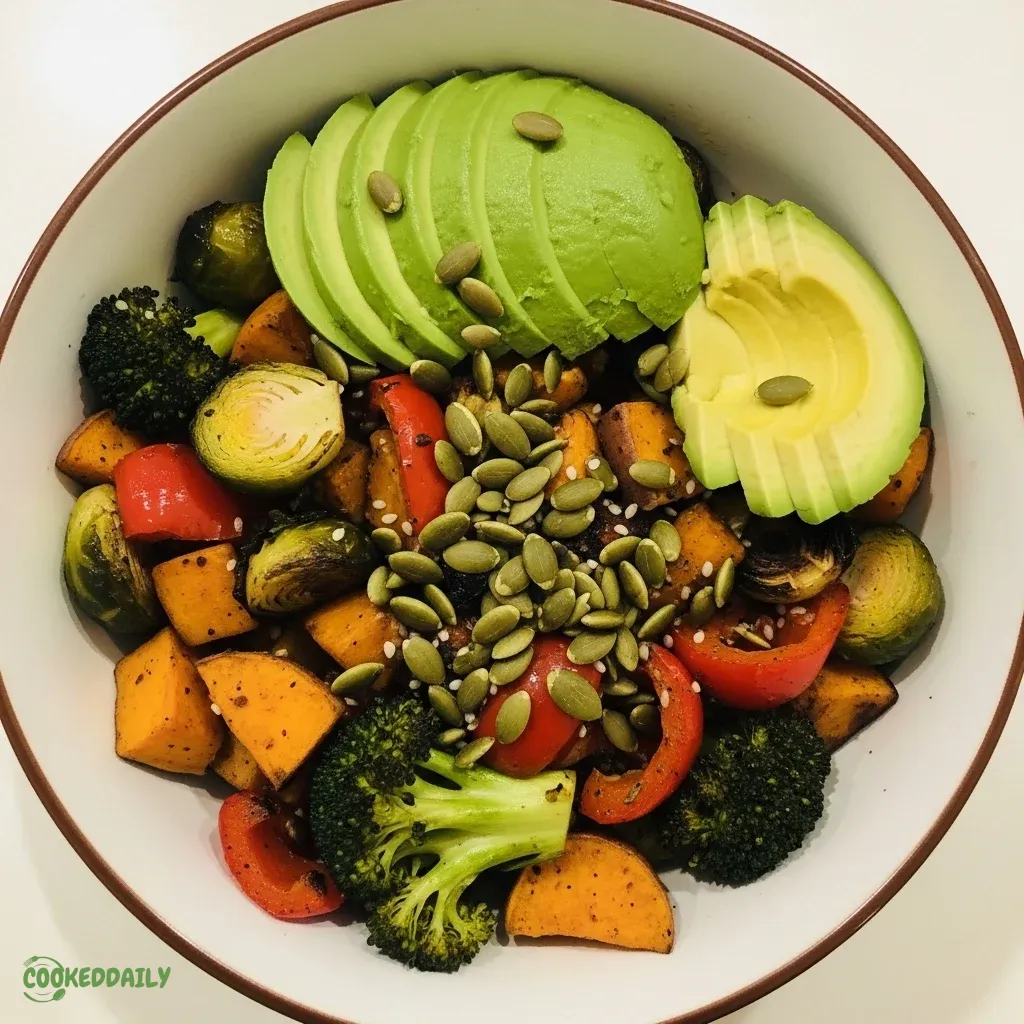 Whole30 Roasted Vegetable & Sweet Potato Bowl 5 Whole30 Roasted Vegetable & Sweet Potato Bowl