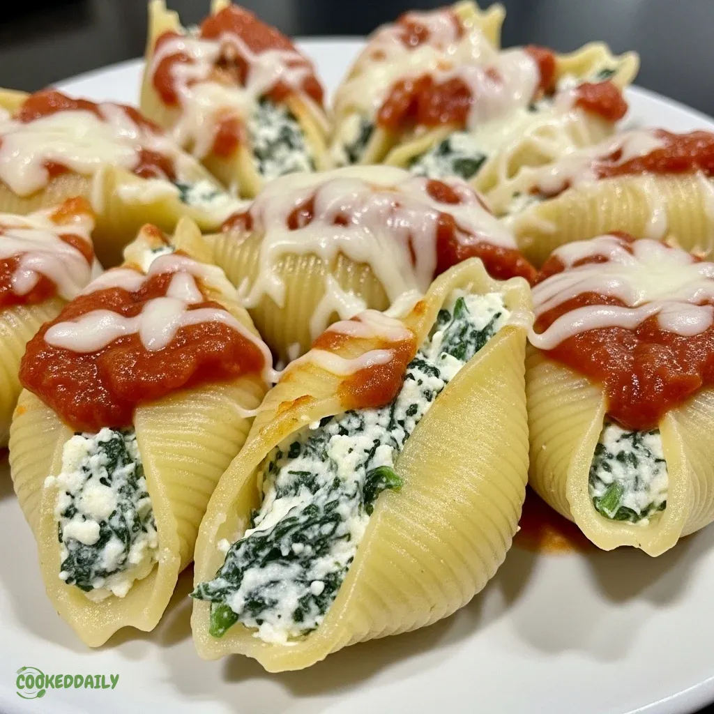 Vegetarian Spinach & Ricotta Stuffed Shells 5 Vegetarian Spinach & Ricotta Stuffed Shells