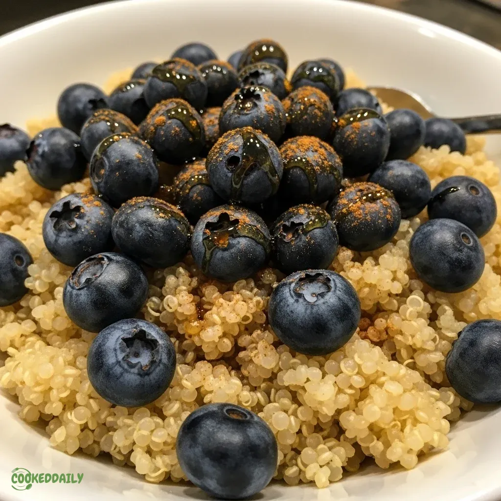 Quinoa Breakfast Bowl with Blueberries 5 Quinoa Breakfast Bowl with Blueberries