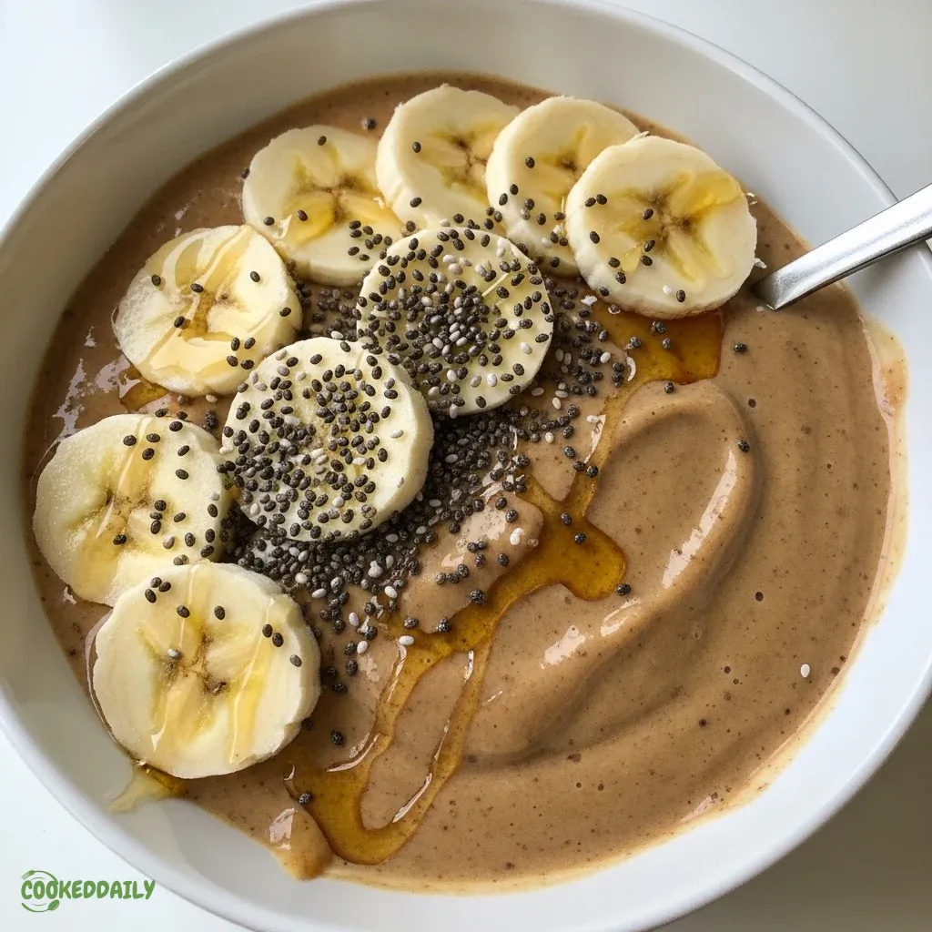 Peanut Butter Banana Smoothie Bowl 5 Peanut Butter Banana Smoothie Bowl