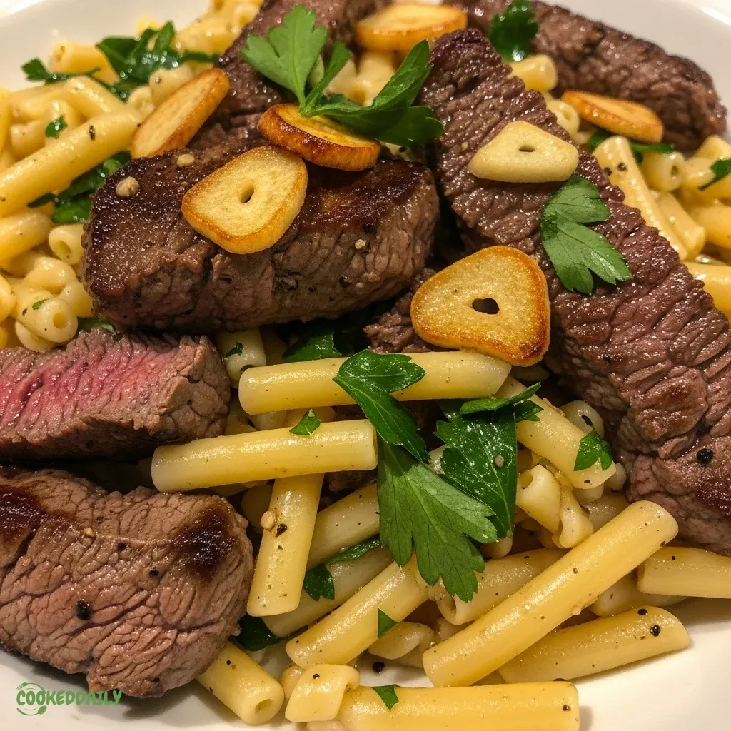 Steak and Garlic Pasta 5 Steak and Garlic Pasta