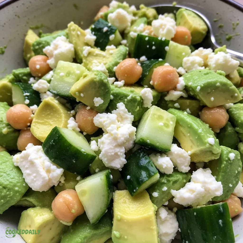 Fresh Chickpea Feta Avocado Salad 5 Chickpea Feta Avocado Salad