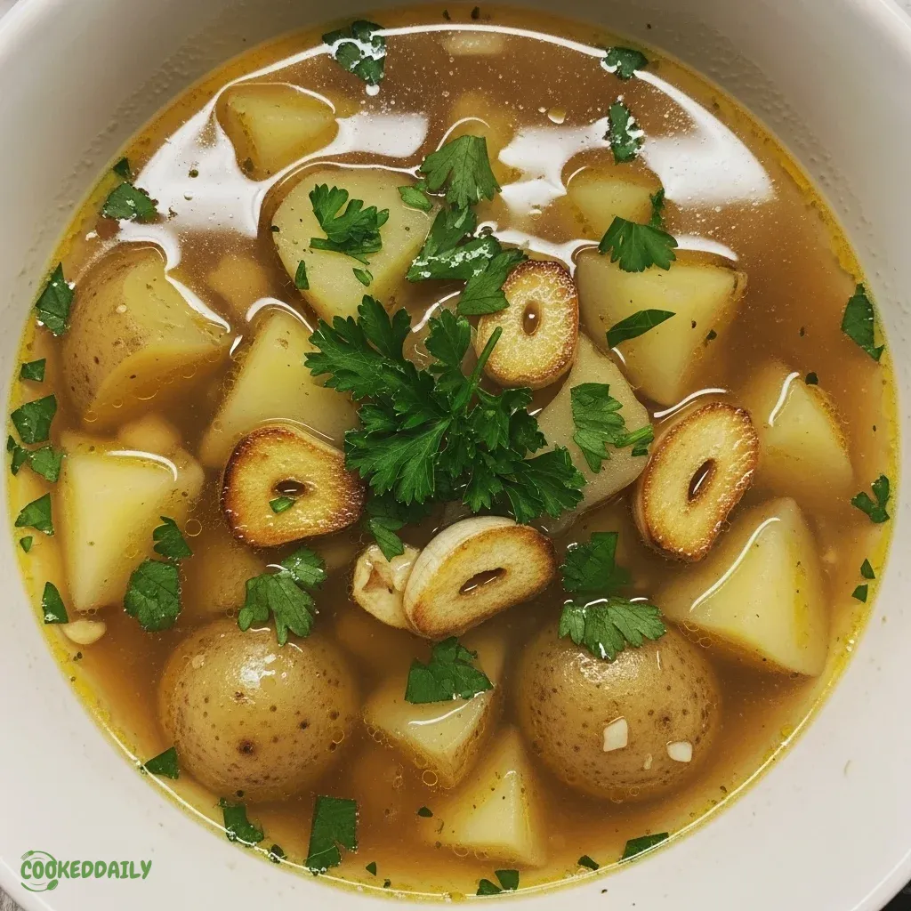 Spanish Garlic Potato Soup 5 Spanish Garlic Potato Soup