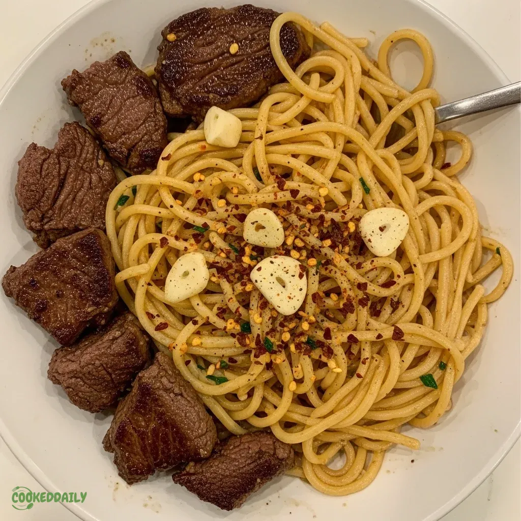 Spicy Garlic Steak Pasta 5 Spicy Garlic Steak Pasta