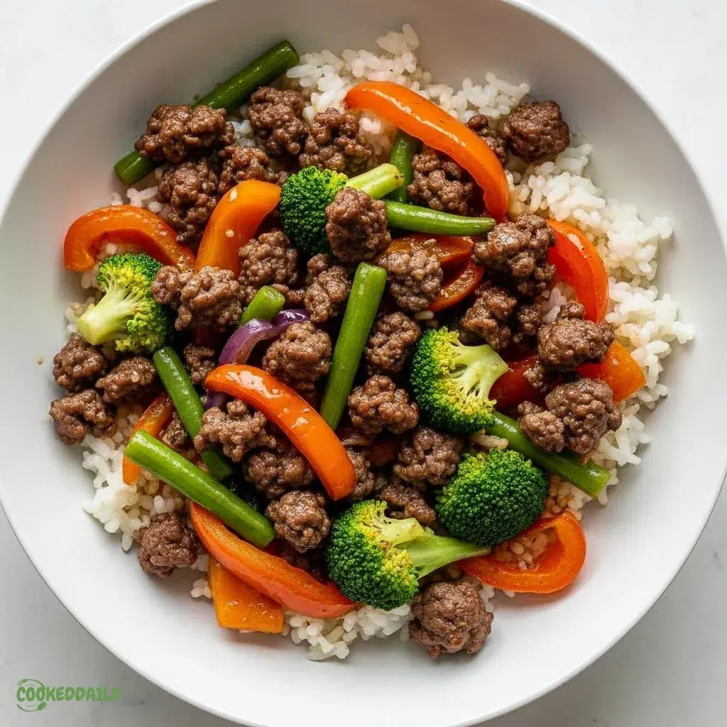 High Protein Hot Honey Ground Beef Bowl 5 High Protein Hot Honey Ground Beef Bowl