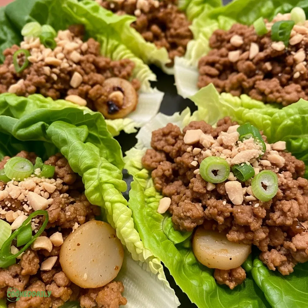 Spicy Ground Turkey Lettuce Wraps 5 Spicy Ground Turkey Lettuce Wraps