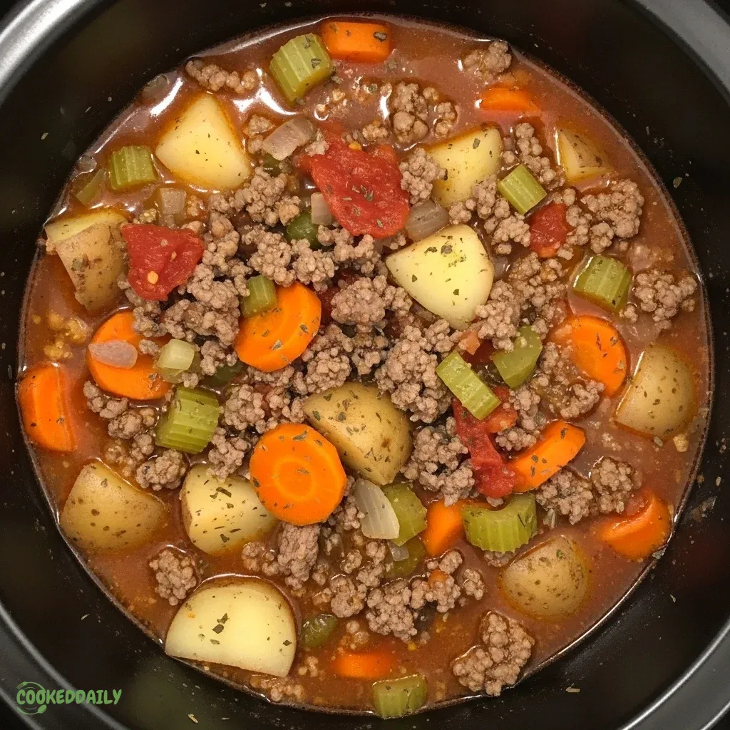 Crockpot Ground Beef Vegetable Stew 5 Crockpot Ground Beef Vegetable Stew