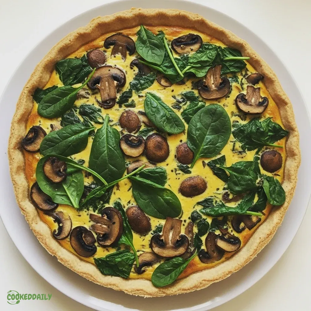 Vegan Spinach Mushroom Quiche 5 Vegan Spinach Mushroom Quiche