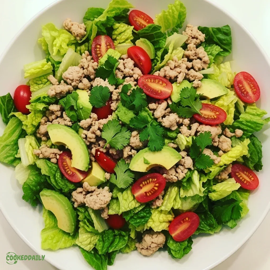 Healthy Cilantro Lime Ground Chicken Taco Salad 5 Healthy Cilantro Lime Ground Chicken Taco Salad