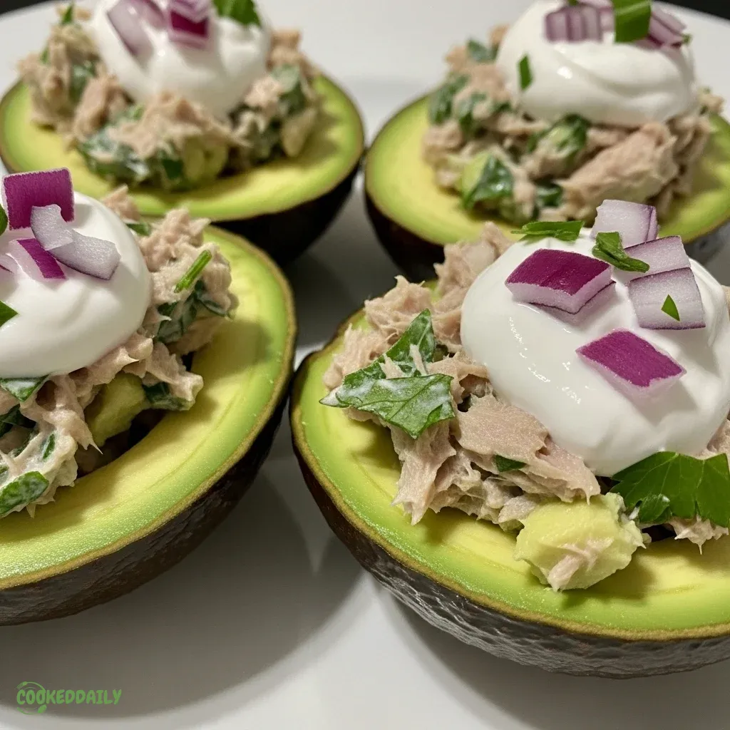 Healthy Tuna Stuffed Avocados 5 Healthy Tuna Stuffed Avocados
