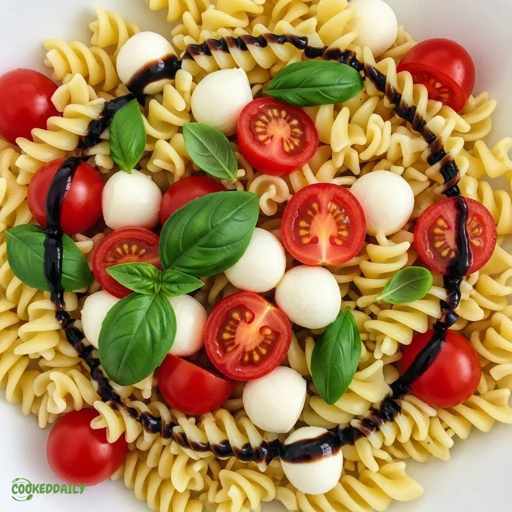 Healthy Caprese Pasta Salad with Balsamic 5 Healthy Caprese Pasta Salad with Balsamic