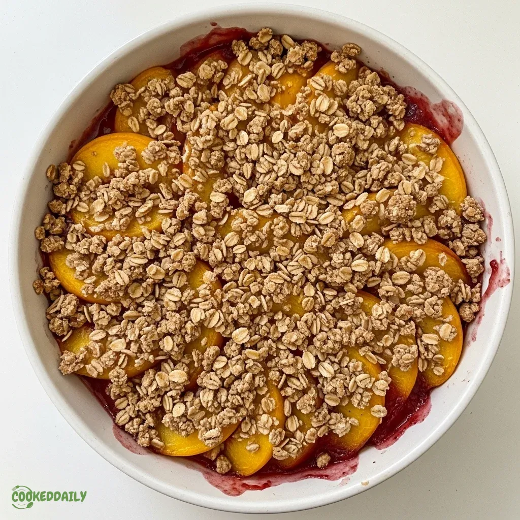 Vegan Peach Crisp with Fresh Peaches 5 Vegan Peach Crisp with Fresh Peaches