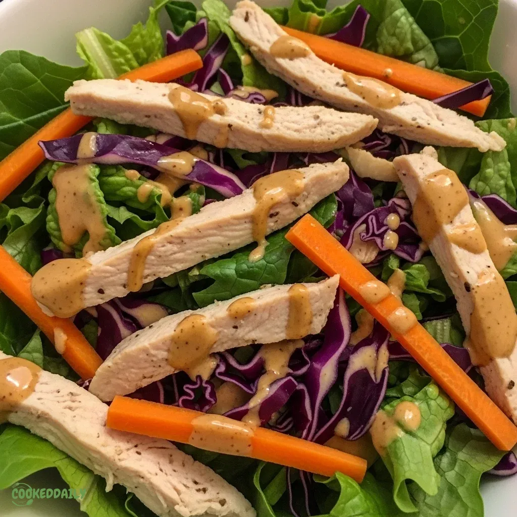 Asian Chicken Crunch Salad with Peanut Dressing 5 Asian Chicken Crunch Salad with Peanut Dressing