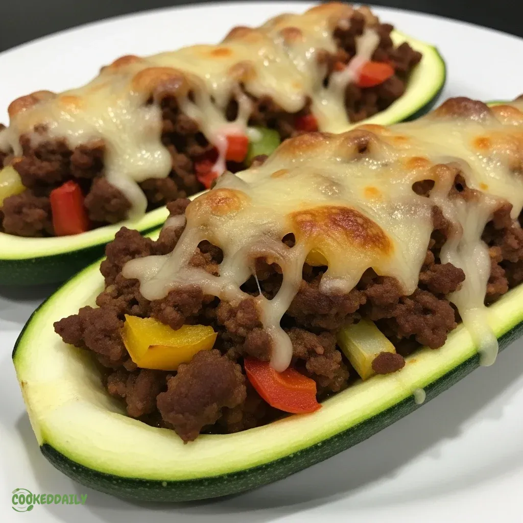 Healthy Ground Beef Stuffed Zucchini Boats 5 Healthy Ground Beef Stuffed Zucchini Boats