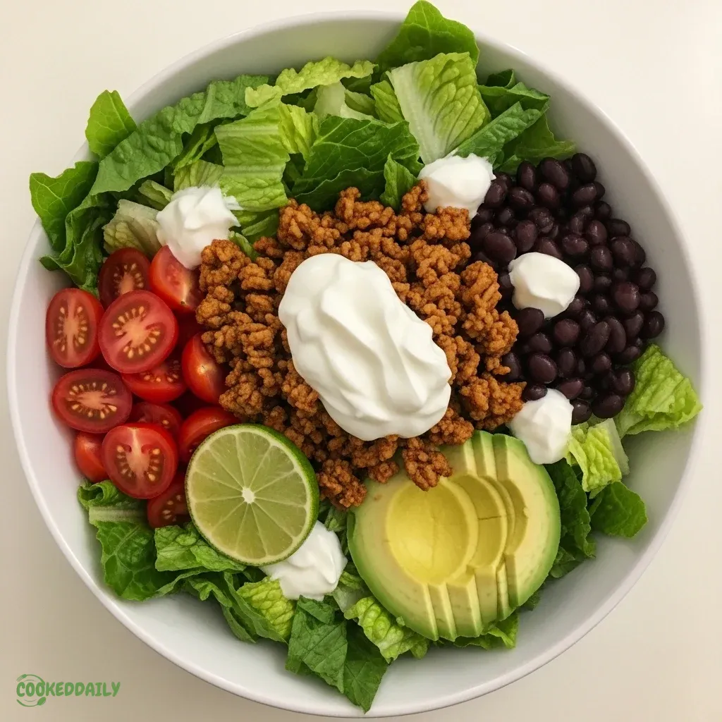 Healthy Ground Turkey Taco Salad Bowl 5 Healthy Ground Turkey Taco Salad Bowl