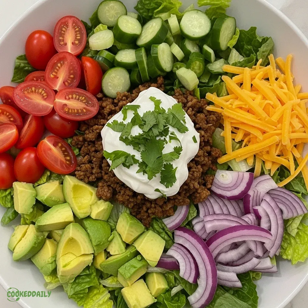 Low-Carb Beef Taco Salad 5 Low-Carb Beef Taco Salad