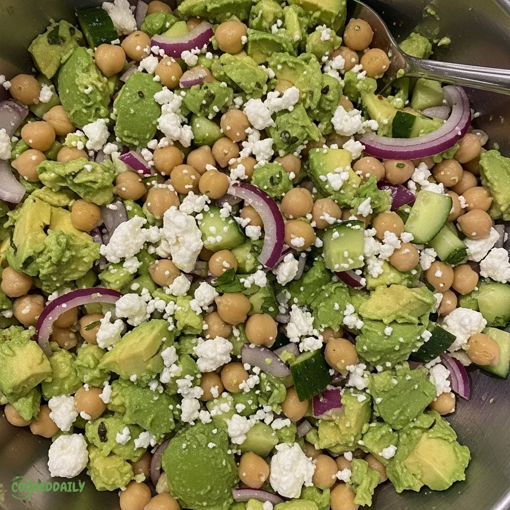 Chickpea Feta Avocado Salad 5 Chickpea Feta Avocado Salad
