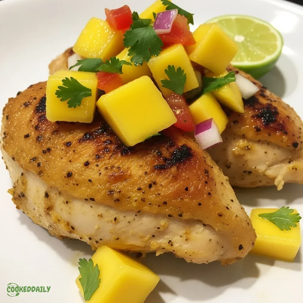Healthy Honey Lime Chicken with Mango Salsa 5 Healthy Honey Lime Chicken with Mango Salsa