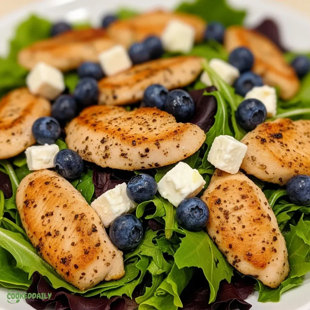 High-Protein Chicken Blueberry Feta Salad 5 High-Protein Chicken Blueberry Feta Salad