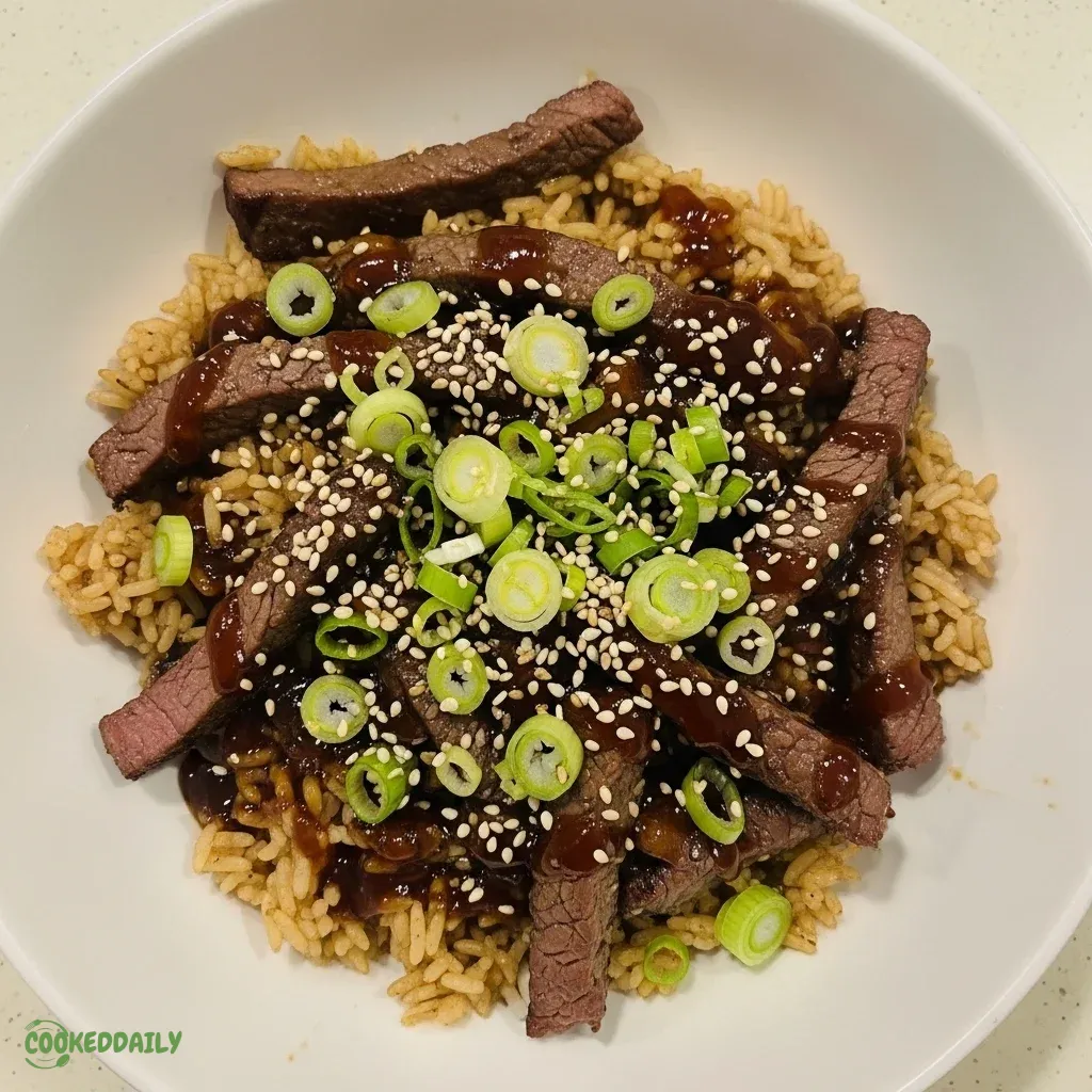 Honey BBQ Steak and Rice Bowl 5 Honey BBQ Steak and Rice Bowl