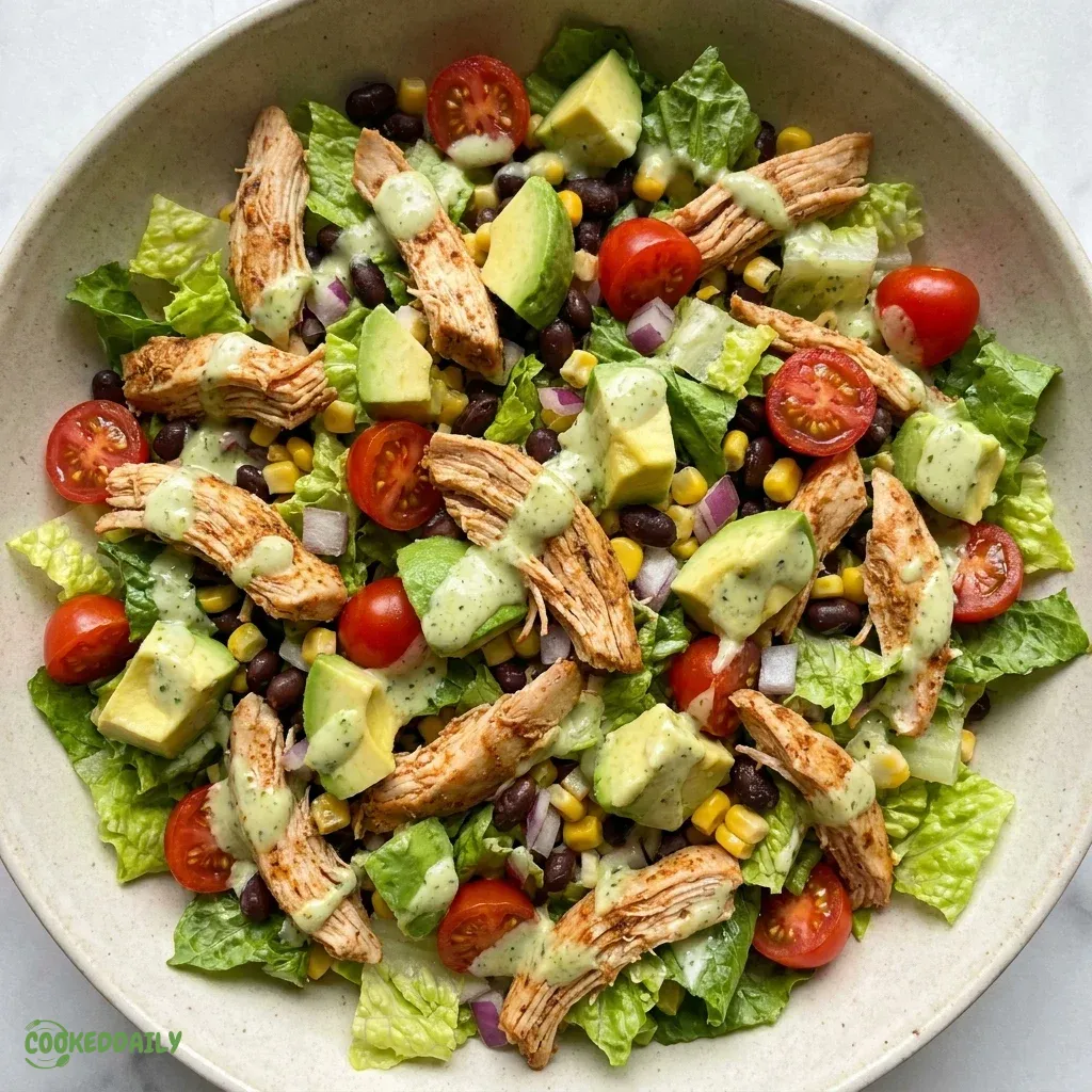 High-Protein Shredded Chicken Taco Salad 5 High-Protein Shredded Chicken Taco Salad