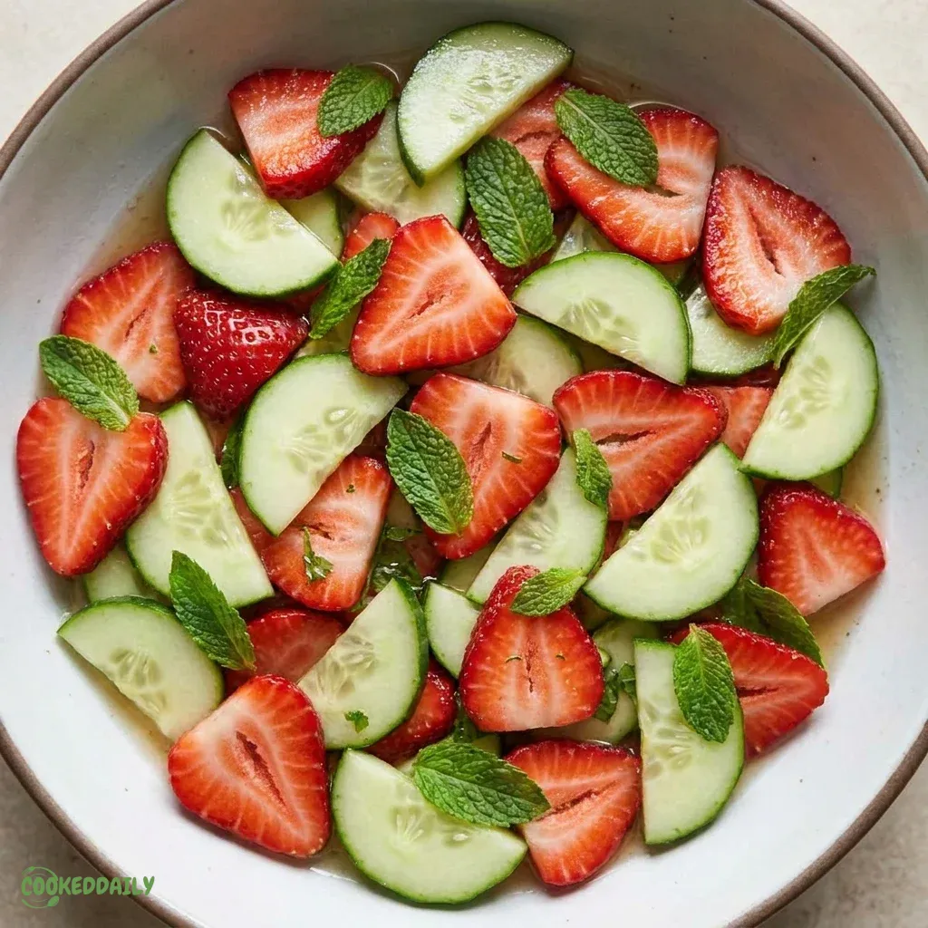 Healthy Cucumber Strawberry Salad 5 Healthy Cucumber Strawberry Salad