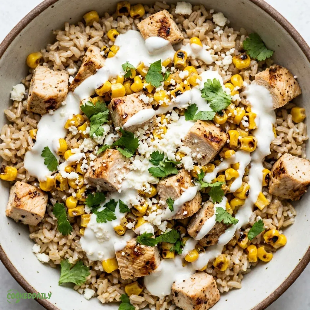Healthy Street Corn Chicken and Rice Bowls 5 Healthy Street Corn Chicken and Rice Bowls