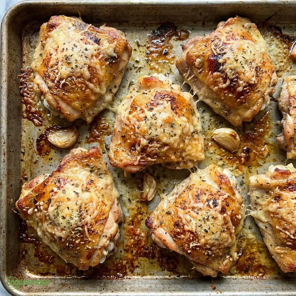 Healthy Sheet Pan Parmesan Garlic Chicken Thighs 5 Healthy Sheet Pan Parmesan Garlic Chicken Thighs