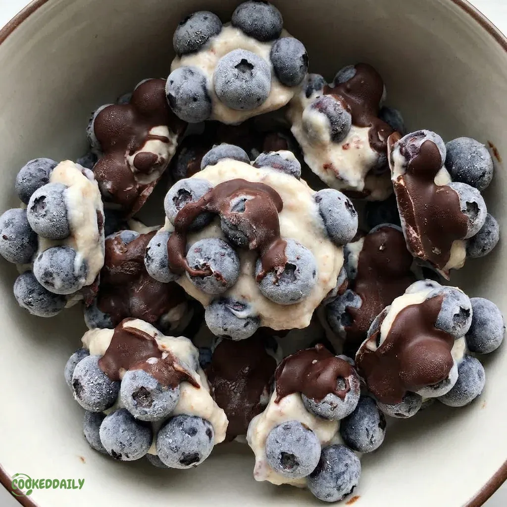 Healthy Frozen Blueberry Yogurt Clusters 5 Healthy Frozen Blueberry Yogurt Clusters