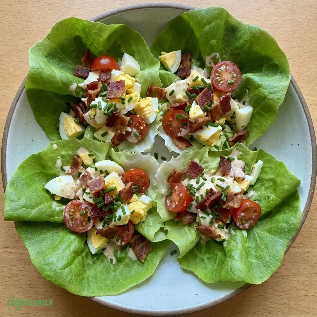 Healthy BLT Egg Salad Lettuce Wraps 5 Healthy BLT Egg Salad Lettuce Wraps
