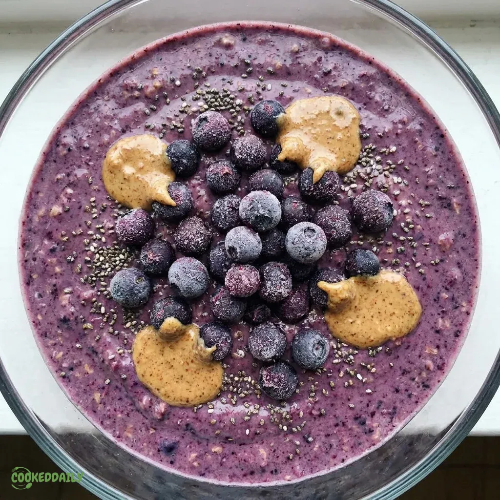 Healthy Blueberry Oatmeal Breakfast Smoothie 5 Healthy Blueberry Oatmeal Breakfast Smoothie