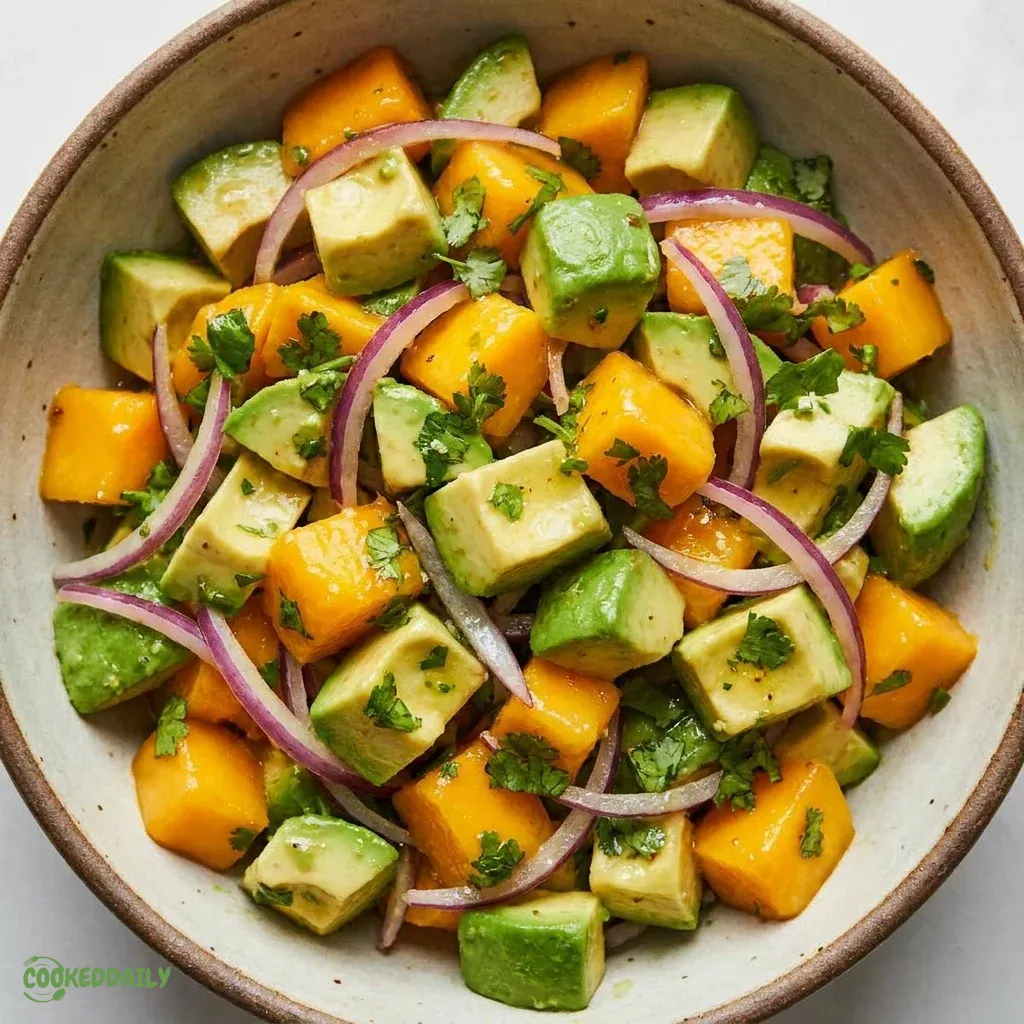 Healthy Avocado Mango Salad with Lime Dressing 5 Healthy Avocado Mango Salad with Lime Dressing
