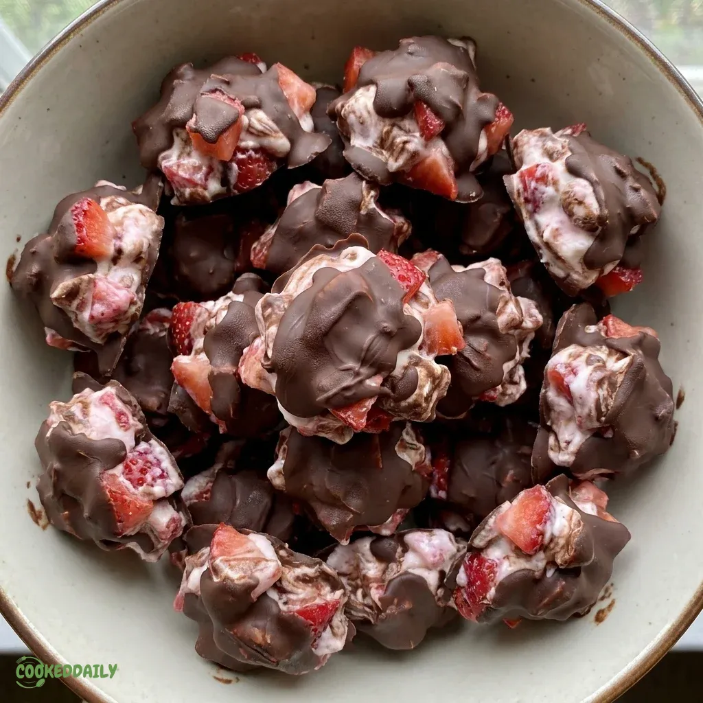 High-Protein Chocolate Strawberry Yogurt Clusters 5 High-Protein Chocolate Strawberry Yogurt Clusters