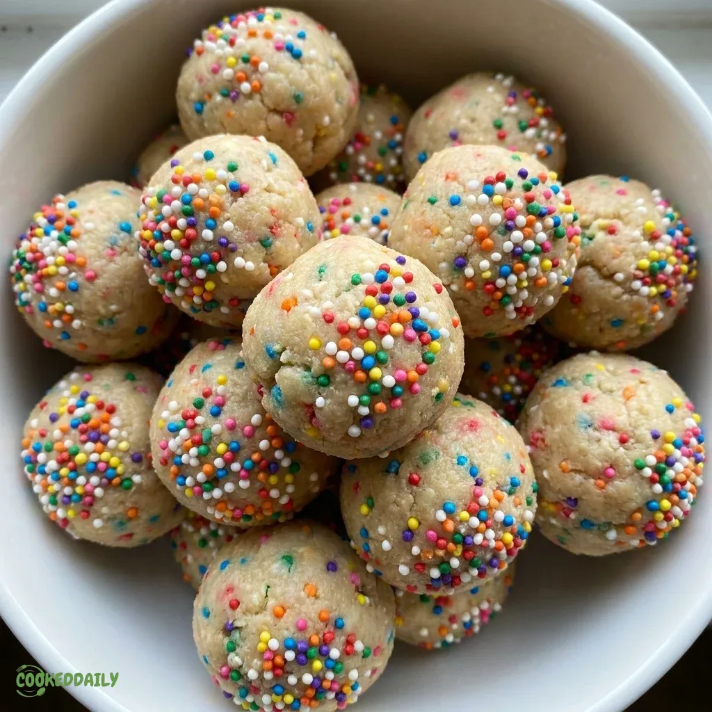 Birthday Cake Batter Protein Balls 5 Birthday Cake Batter Protein Balls